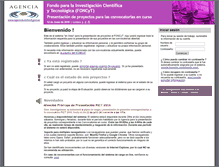 Tablet Screenshot of foncyt.mincyt.gov.ar
