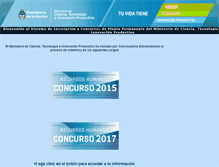 Tablet Screenshot of concursosrrhh.mincyt.gob.ar